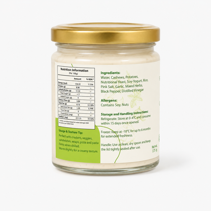 Plant Base Cheese Spread - Garlic & Herbs - 175 gms