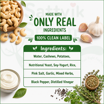 Plant Base Cheese Spread - Garlic & Herbs - 175 gms