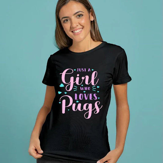 T-Shirt | Girl Who Loves Pugs