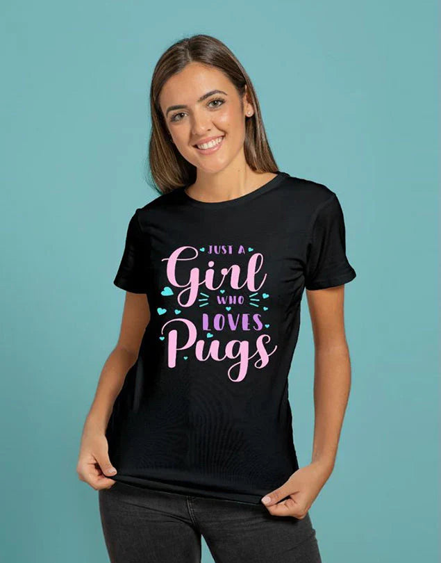 T-Shirt | Girl Who Loves Pugs