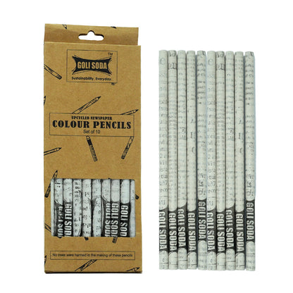 Goli Soda Newspaper Colour Pencils ( 10 Colours )