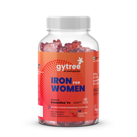 Gytree Iron Gummies for Women with SunActive Fe | W.H.O. Approved, Pregnancy Safe, Clinically Proven | Treats Anaemia, Boosts Haemoglobin & Body Immunity (30)