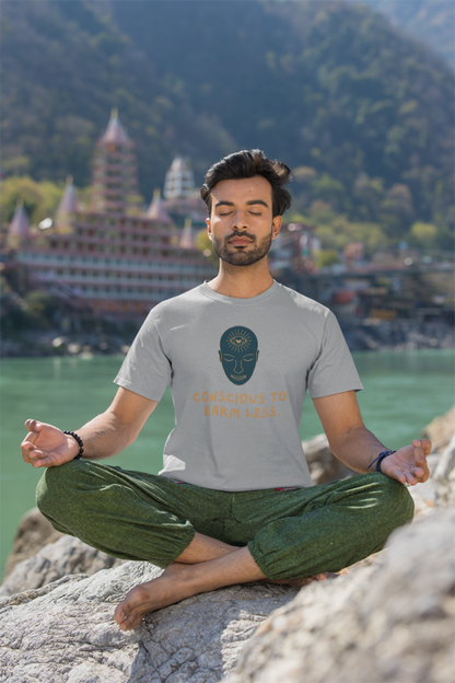 Conscious to Harm Less (male/unisex-vd-t-shirt)