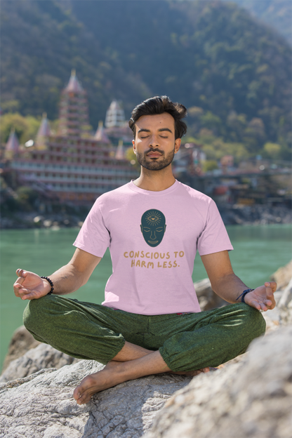 Conscious to Harm Less (male/unisex-vd-t-shirt)