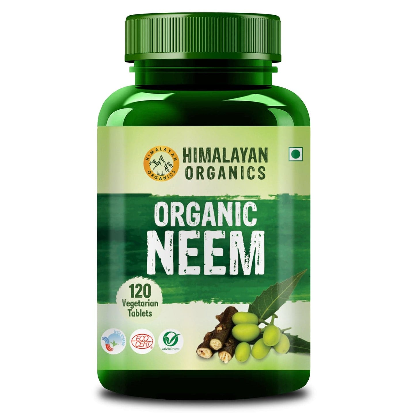 Himalayan Organics Organic Neem Tablets | Helps In Purification of Blood | Healthy Skin & Hair (120 Tablets)
