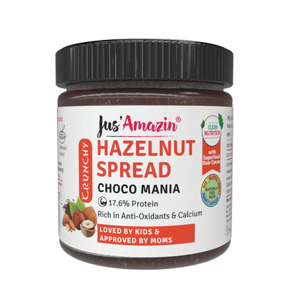 Jus Amazin Crunchy Hazelnut Spread - Choco Mania (200g)