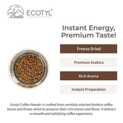 Ecotyl Instant Coffee Powder | Arabica Coffee | Freeze Dried  | 60g