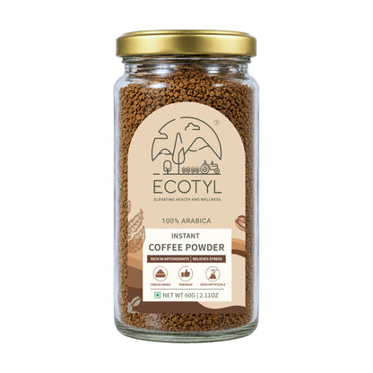 Ecotyl Instant Coffee Powder | Arabica Coffee | Freeze Dried  | 60g