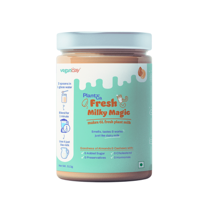 VeganDay Milky Magic (makes 6L Plant Milk) | Fresh, Unsweetened & Plant-Based (PlantCa) | Just add water & blend | Dairy-free, Lactose-free | Zero added sugar, Zero Cholesterol, Zero Preservatives (6L Pack)