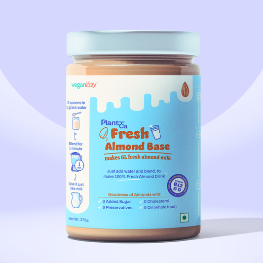VeganDay Almond Wholefood Base (makes 6L Almond Wholefood Milk) | Fresh, Unsweetened & Plant-Based (PlantCa) | Just add water & blend | Dairy-free, Lactose-free | Zero added sugar, Zero Cholesterol, Zero Preservatives (6L Pack)