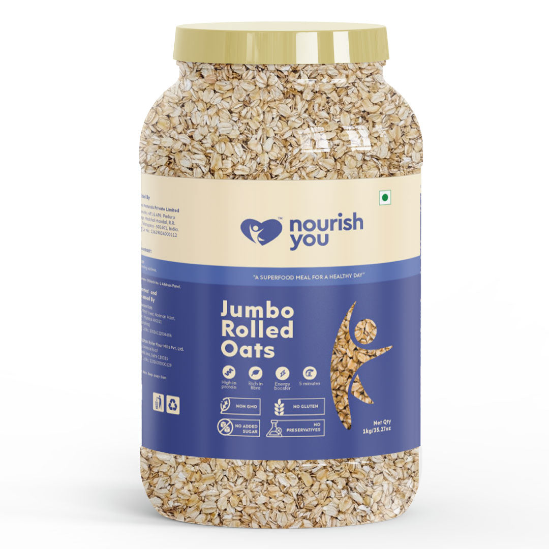 Nourish You Jumbo Rolled  Breakfast Oats | 1KG