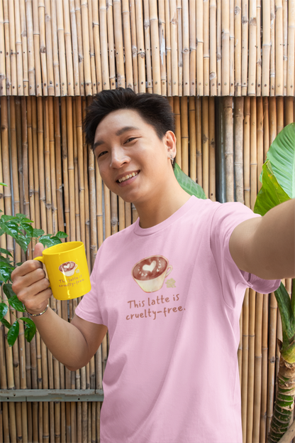 This Latte Is Cruelty Free (male/unisex-vd-t-shirt)
