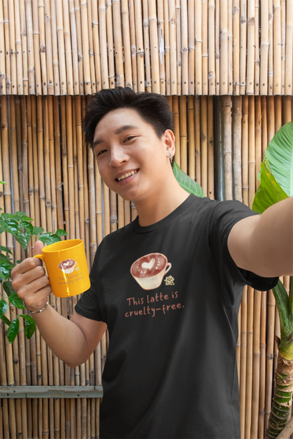 This Latte Is Cruelty Free (male/unisex-vd-t-shirt)