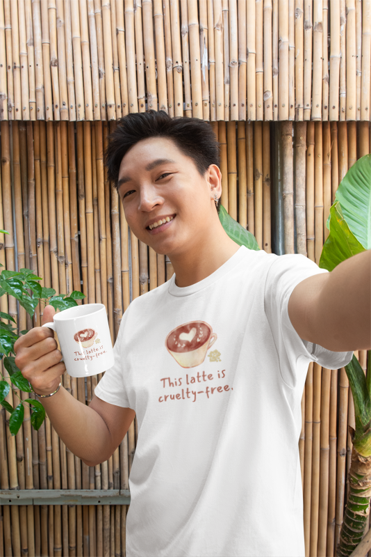 This Latte Is Cruelty Free (male/unisex-vd-t-shirt)