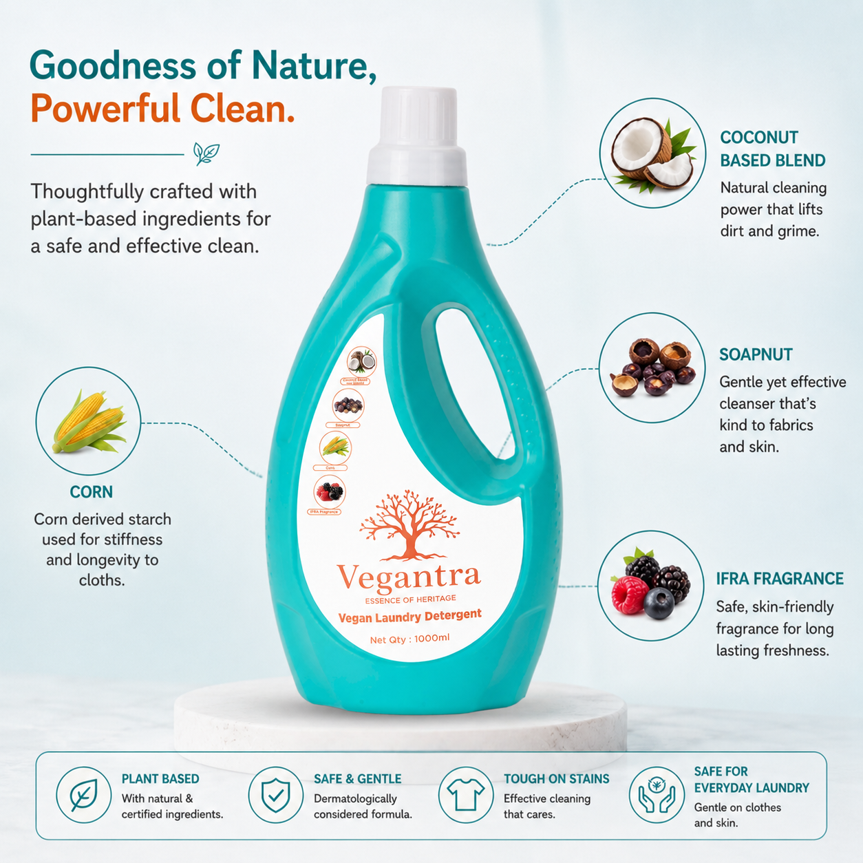 Vegantra Vegan Laundry Detergent 1000ml