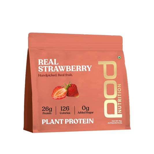 Pea Protein Isolate Powder | Vegan Plant Protein, No Added Sugar, Dairy Free| Clean & Easy to Digest with Essential Amino Acids (1kg Pouch, Real Strawberry)
