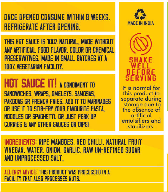 MANGO HOT SAUCE (RED CHILLI - 225g)