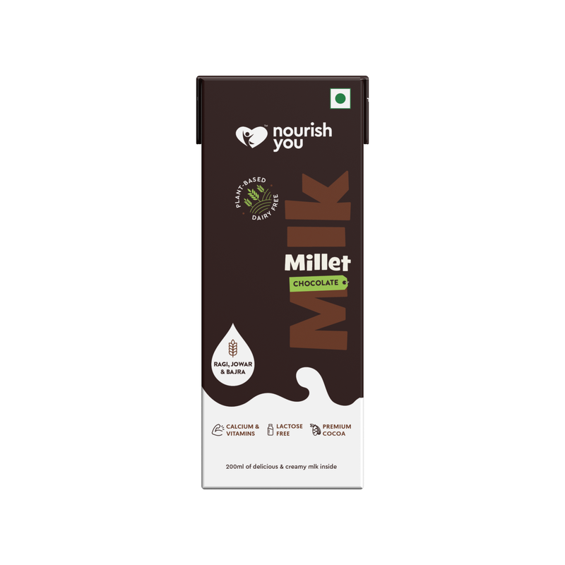 Nourish you Plant based Chocolate Millet Beverage ( 200 ml Tetra Pack )