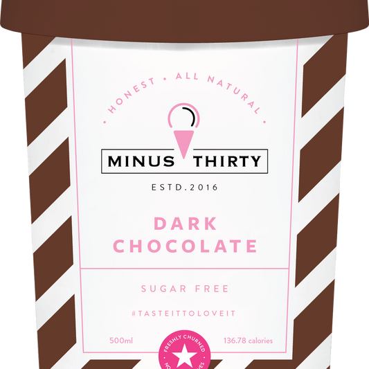 Minus30 Dark Chocolate Dairy and Sugar Free 500ml | Zero Additives or Preservatives