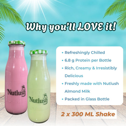 Nutlush Mix & Match Almond Milkshake Duo - Regular (2 × 300 ml)