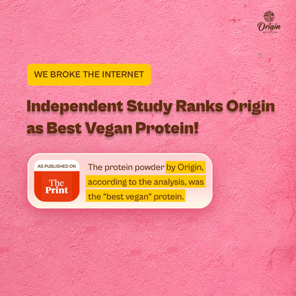 Origin Nutrition 100% Vegan Plant Protein Powder Chocolate Flavour with 25g Protein per serving, 770g