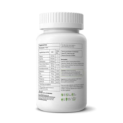NUTRANEXT® Calcicare l Chewable Calcium Tablets with Vitamin D2, Magnesium and Zinc TabletsPack of 60 Tablets (Orange & Mint Flavor)