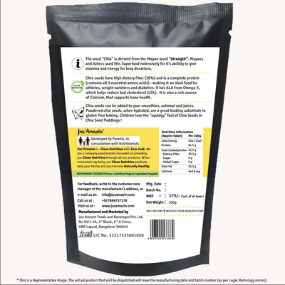 Jus Amazin Organic Chia Seeds (100g)