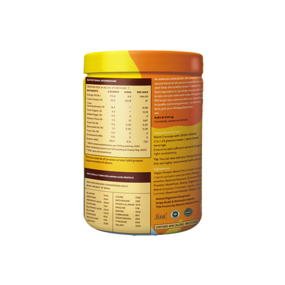 Origin Nutrition Plant Protein Powder Mango Flavour with 25g Protein Per Serving, 288g