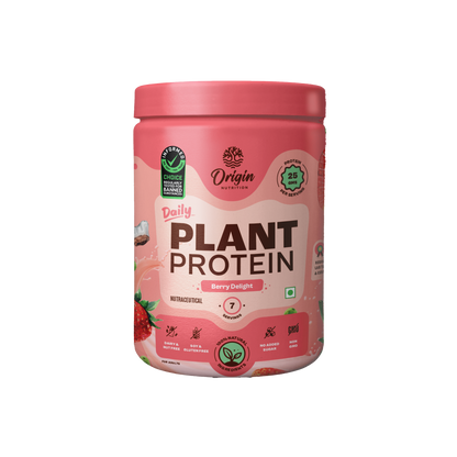 Origin Nutrition Plant Protein Powder Strawberry Flavour with 25g Protein Per Serving, 286g