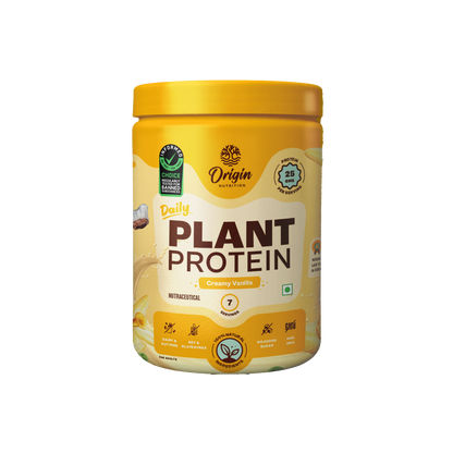 Origin Nutrition Plant Protein Powder Vanilla Flavour with 25g Protein Per Serving , 278g