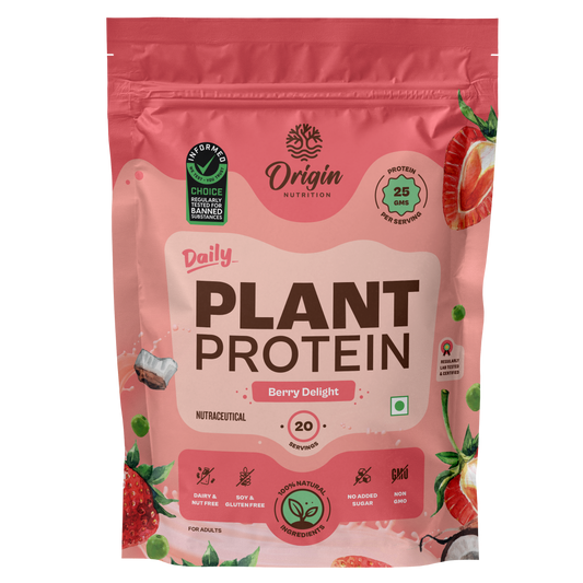Origin Nutrition Daily Plant Protein Strawberry Flavour , 818g
