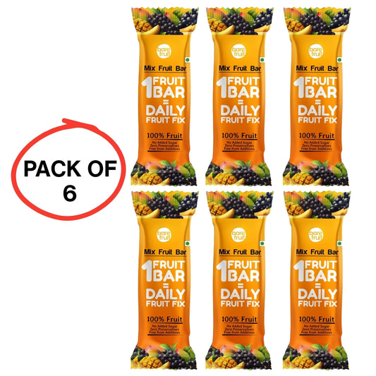 Barefruit Mix Fruit Bar - Mango - Pack of 6 (25g Each)