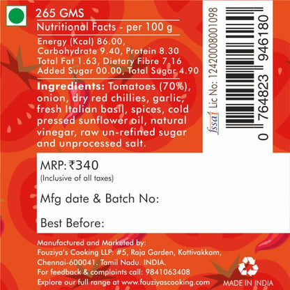 PASTA SAUCE-Arrabbiata (Spicy - 265g)