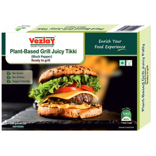 Vezlay Plant Based Grill Juicy Tikki, 250gm