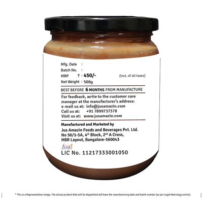 Jus Amazin Creamy Organic Peanut Butter – Choco Delight 500g