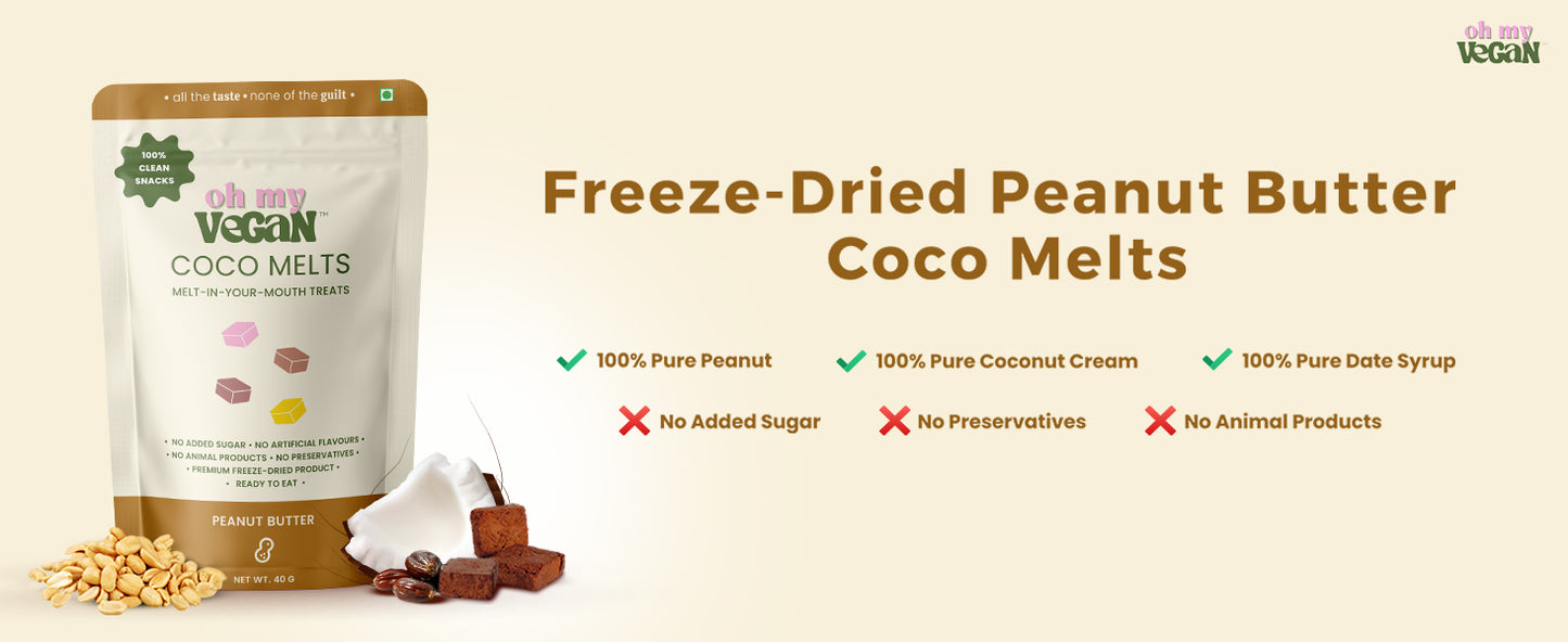 Oh My Vegan | Peanut Butter Coco Melts