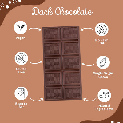 DARKINS Dark Chocolate 63% Dark With Peppermint | Dark Chocolate bar 3 x 50g (Pack of 3) Gluten-Free | Vegan | Hand Crafted Chocolate | Unrefined Cane Sugar | No Artificial Flavours | Natural Chocolate Bar