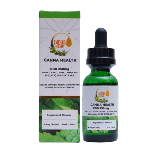 INDUS HEMP CANNA HEALTH CBD 250mg – Peppermint Flavour 30ml