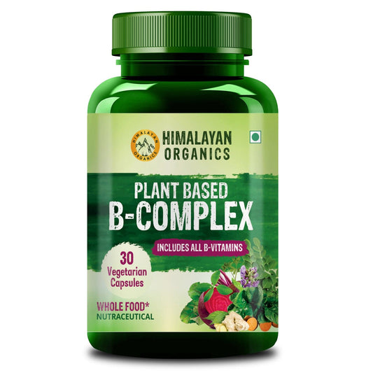Himalayan Organics Plant Based B-Complex VitaminsHimalayan Organics Plant Based B-Complex Vitamins B12, B1, B2, B3, B5, B6, B9 and Biotin for Metabolism, Hair and Energy- 30 Veg Capsulesand Biotin for Metabolism, Hair and Energy- 30 Veg Capsules