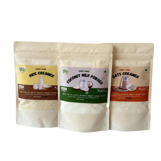 Creamer Trial Pack | Coconut Milk Powder + Oats Creamer + Rice Creamer (100g Each)