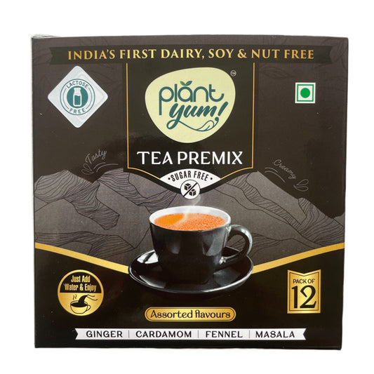 Assorted Tea Premix – No Added Sugar | Dairy-Free Instant Chai | Pack of 6/12