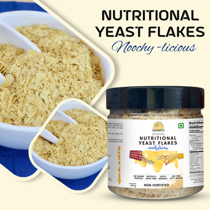 Sprinkl'd by Alla's Posh Flavors Unfortified Nutritional Yeast Flakes Gluten-Free, Cheesy and Savory Non-Fortified Nooch | Rich in B Vitamins Minerals and Protein | Plant-based Superfood