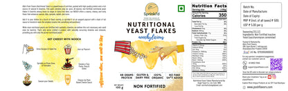 Sprinkl'd by Alla's Posh Flavors Unfortified Nutritional Yeast Flakes Gluten-Free, Cheesy and Savory Non-Fortified Nooch | Rich in B Vitamins Minerals and Protein | Plant-based Superfood