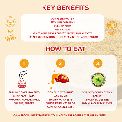 Sprinkl'd by Alla's Posh Flavors PERI PERI Unfortified Nutritional Yeast Flakes Gluten-Free, Cheesy and Savory Non-Fortified Nooch | Rich in B Vitamins Minerals and Protein | Plant-based Superfood, 100 Grams