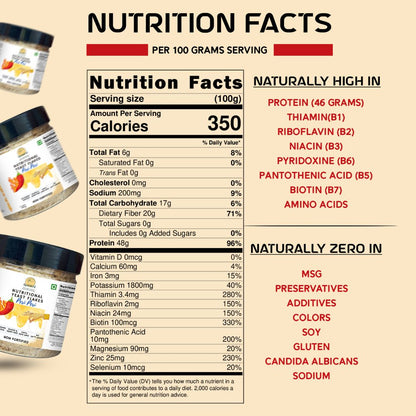 Sprinkl'd by Alla's Posh Flavors PERI PERI Unfortified Nutritional Yeast Flakes Gluten-Free, Cheesy and Savory Non-Fortified Nooch | Rich in B Vitamins Minerals and Protein | Plant-based Superfood, 100 Grams