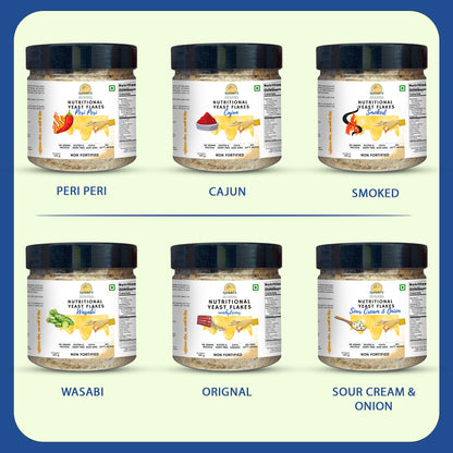 Alla's Posh Flavors WASABI Nutritional Yeast Flakes, Unfortified, Gluten-Free, Cheesy and Savory Non-Fortified Nooch | Rich in B Vitamins Minerals and Protein | Plant-based Superfood, 100 Grams