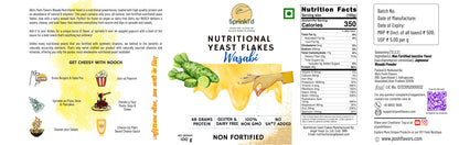 Alla's Posh Flavors WASABI Nutritional Yeast Flakes, Unfortified, Gluten-Free, Cheesy and Savory Non-Fortified Nooch | Rich in B Vitamins Minerals and Protein | Plant-based Superfood, 100 Grams