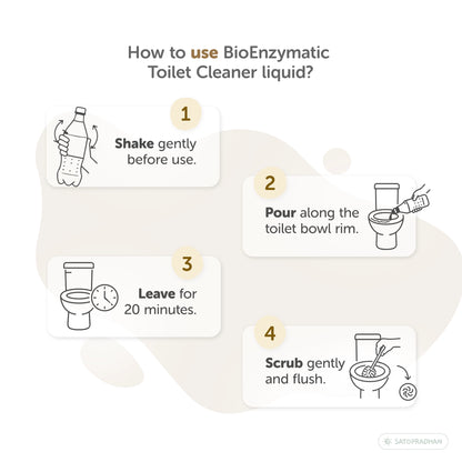 Natural Bioenzyme Toilet Cleaner 750ml - Chemical-Free, Eco-Friendly & Septic-Safe Toilet Bowl Cleaner