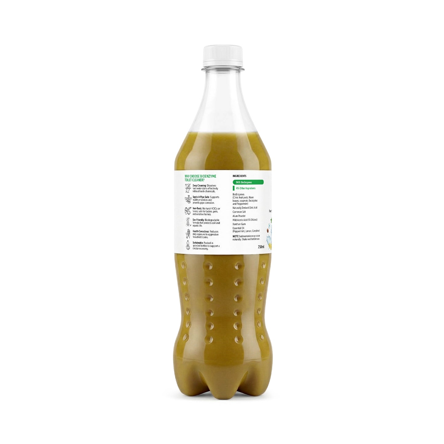 Natural Bioenzyme Toilet Cleaner 750ml - Chemical-Free, Eco-Friendly & Septic-Safe Toilet Bowl Cleaner