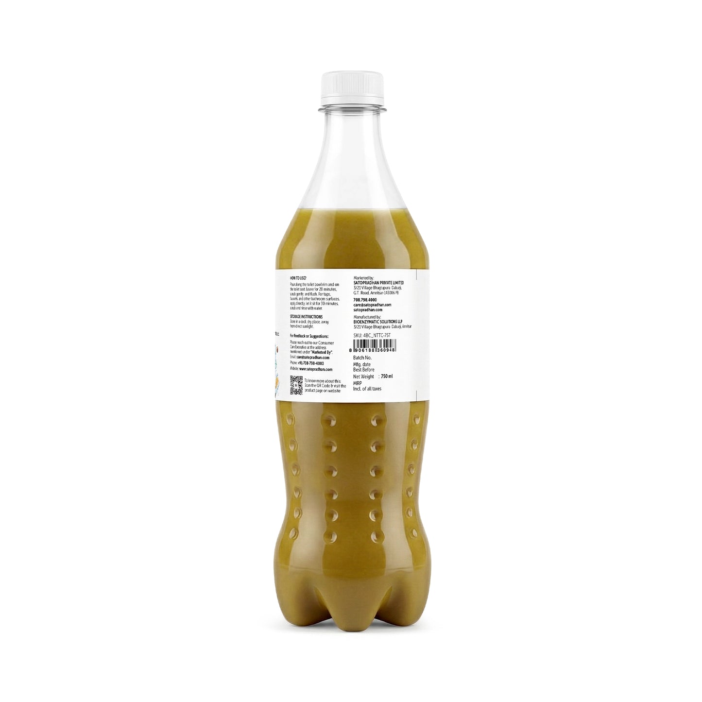 Natural Bioenzyme Toilet Cleaner 750ml - Chemical-Free, Eco-Friendly & Septic-Safe Toilet Bowl Cleaner